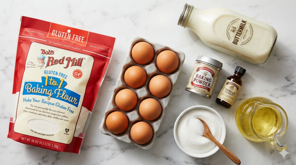 The Best Gluten Free Pancakes Recipe ingredients