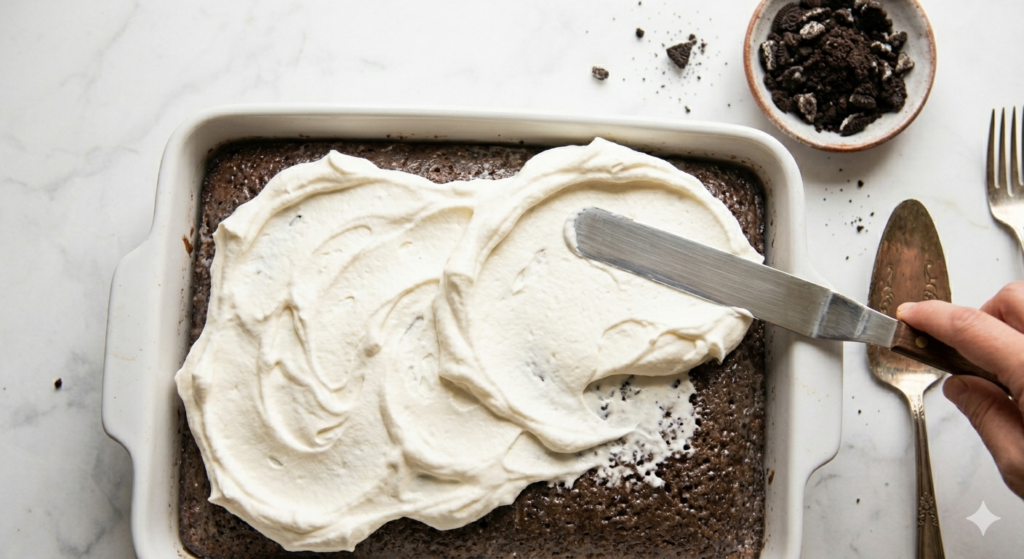 Whipped Cream Topping and Oreo Finish