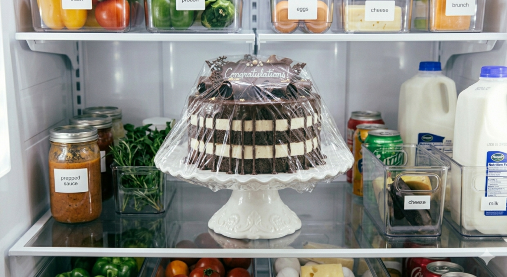 How to store tuxedo cake in refrigerator