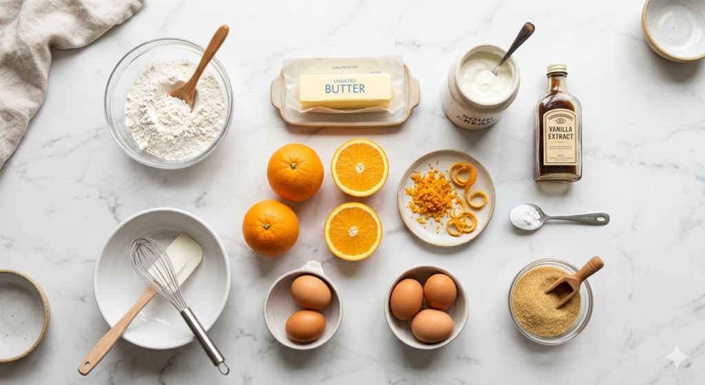 Best Moist Orange Pound Cake Recipe Ingredients